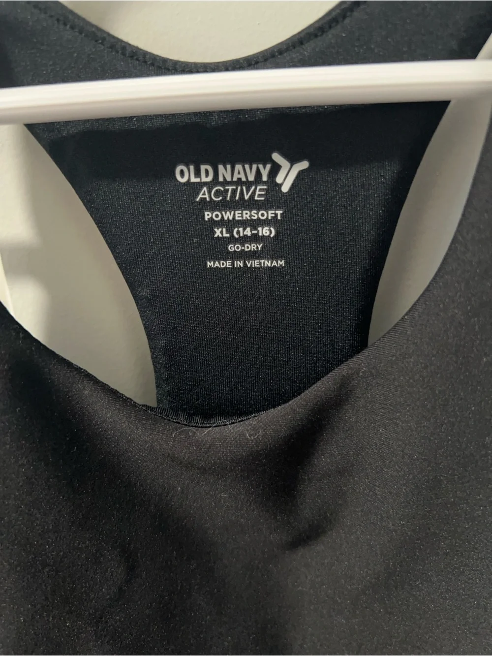 Old Navy Black Active PowerSoft Racerback Tank